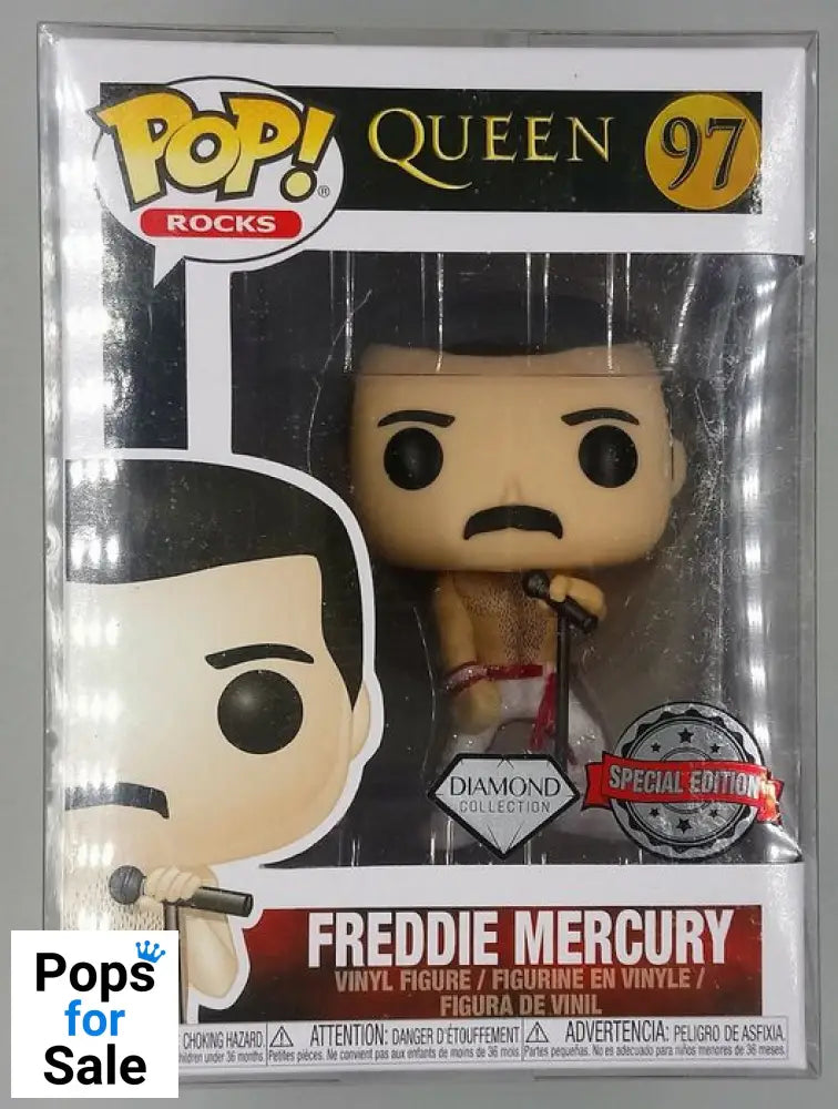 #97 Freddie Mercury - Diamond - Queen - Rocks Funko POP