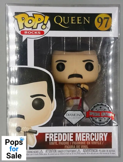 #97 Freddie Mercury - Diamond - Queen - Rocks Funko POP