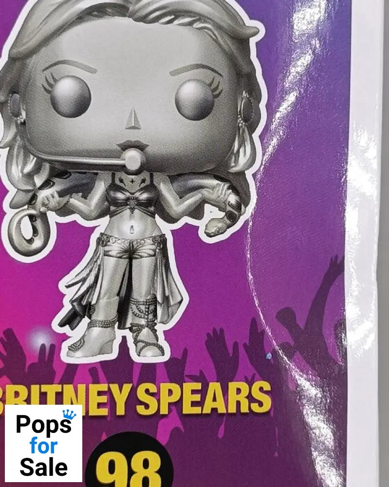 #98 Britney Spears (Slave 4 U- Platinum) Metallic 5 - Box Damaged Funko POP