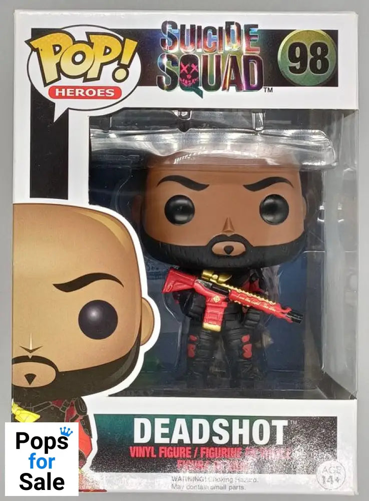 #98 Deadshot (No Mask) - DC Suicide Squad - Box Damaged Funko POP