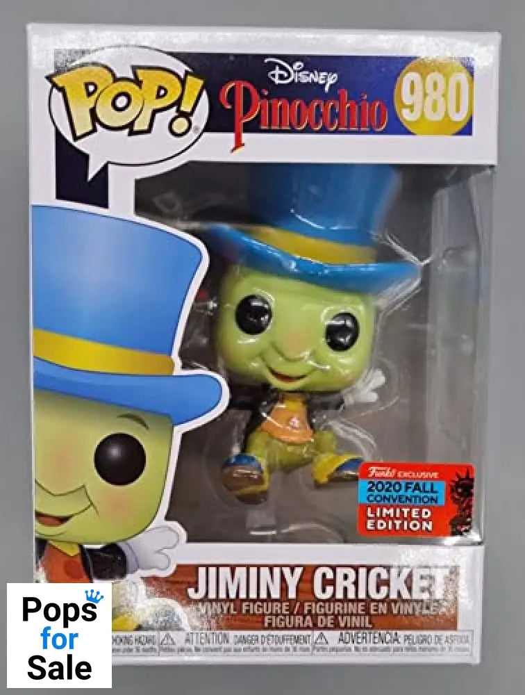 980 Jiminy Cricket (Floating) - Disney Pinocchio - 2020 Con Funko POP