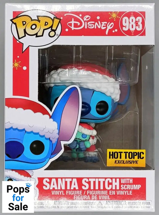 983 Santa Stitch (with Scrump) Disney Lilo & Stitch - Box Damaged Funko POP