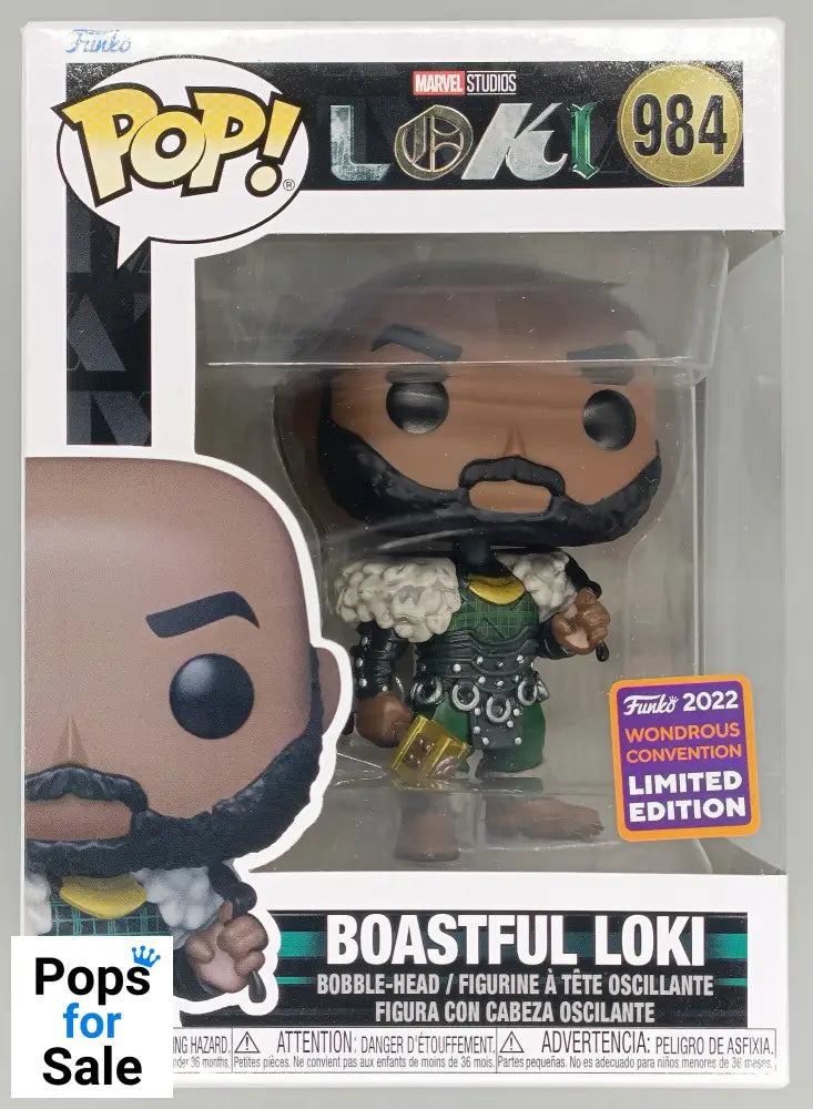 984 Boastful Loki - Marvel Loki - 2022 Con Funko POP - Brand New