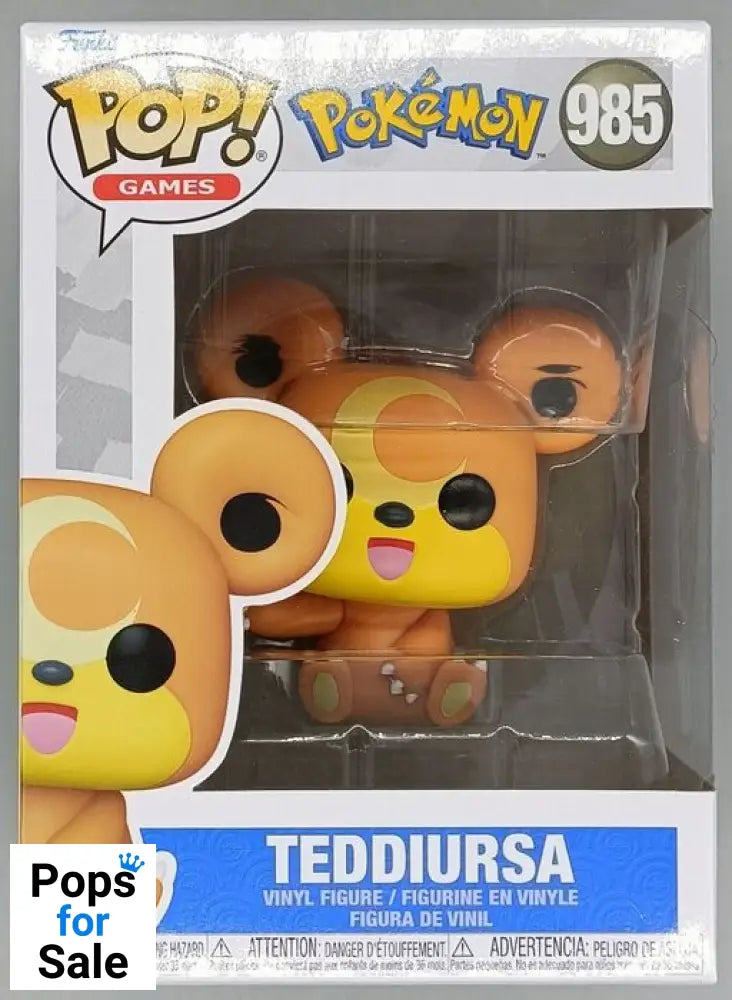 985 Teddiursa - Pokemon Funko POP - Brand New