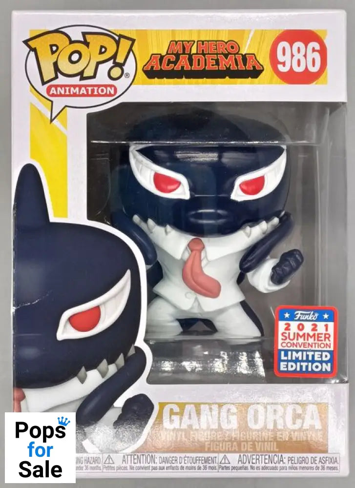 #986 Gang Orca - My Hero Academia - 2021 Con - Box Damaged Funko POP