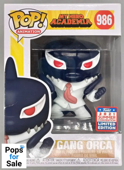 #986 Gang Orca - My Hero Academia - 2021 Con - Box Damaged Funko POP