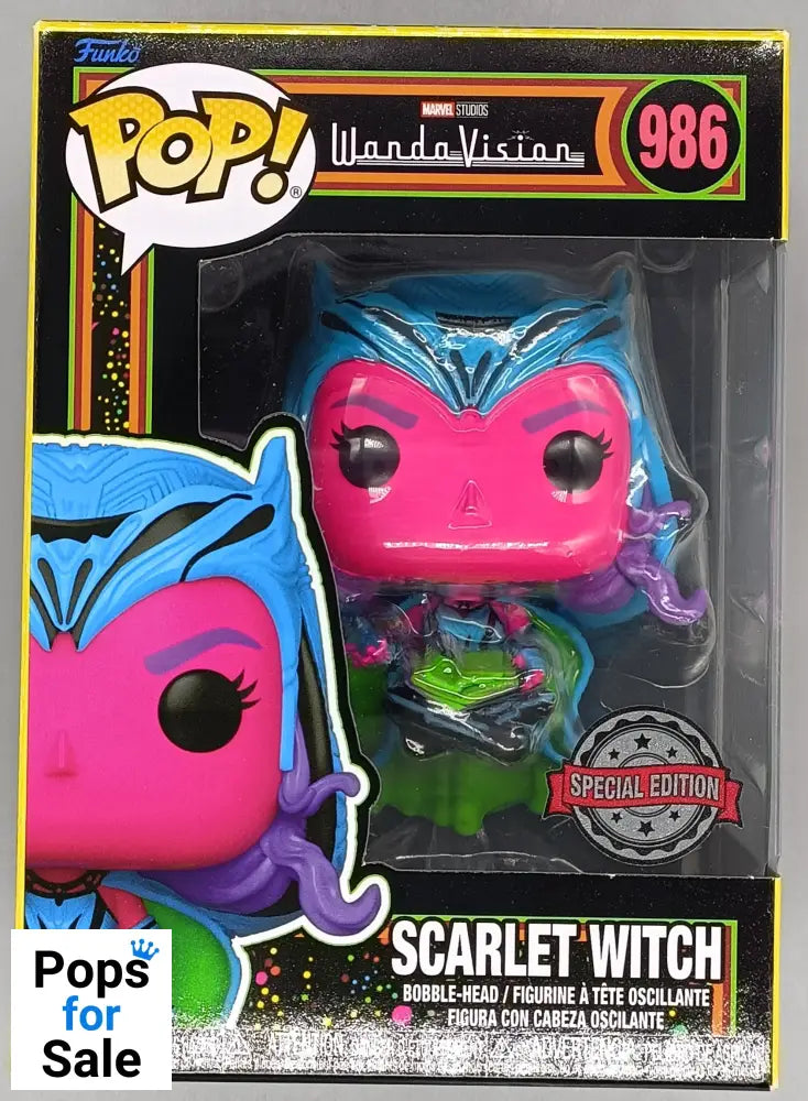 #986 Scarlet Witch Blacklight - Marvel Wandavision Funko POP