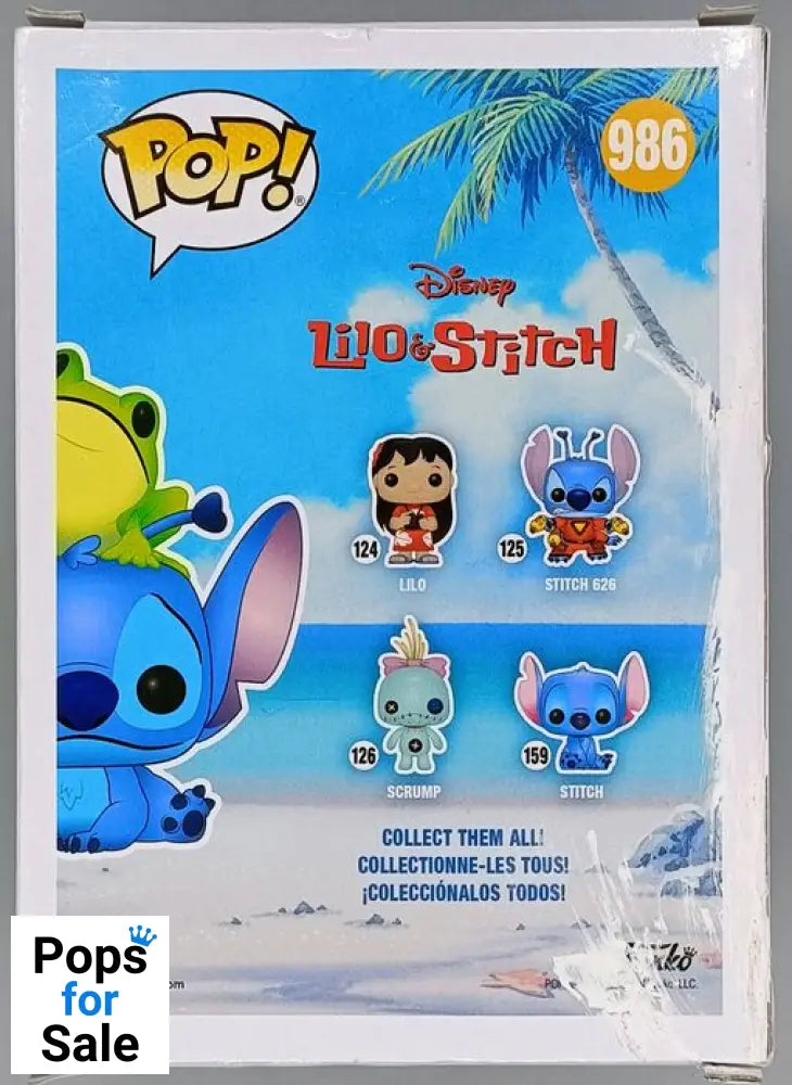 986 Stitch (with Frog) - Disney Lilo & Stitch - Box Damaged Funko POP