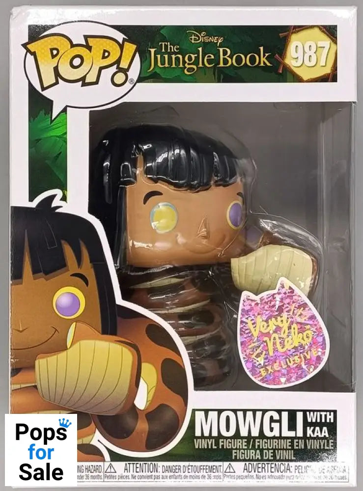 #987 Mowgli (with Kaa) - Disney Jungle Book - Box Damaged Funko POP