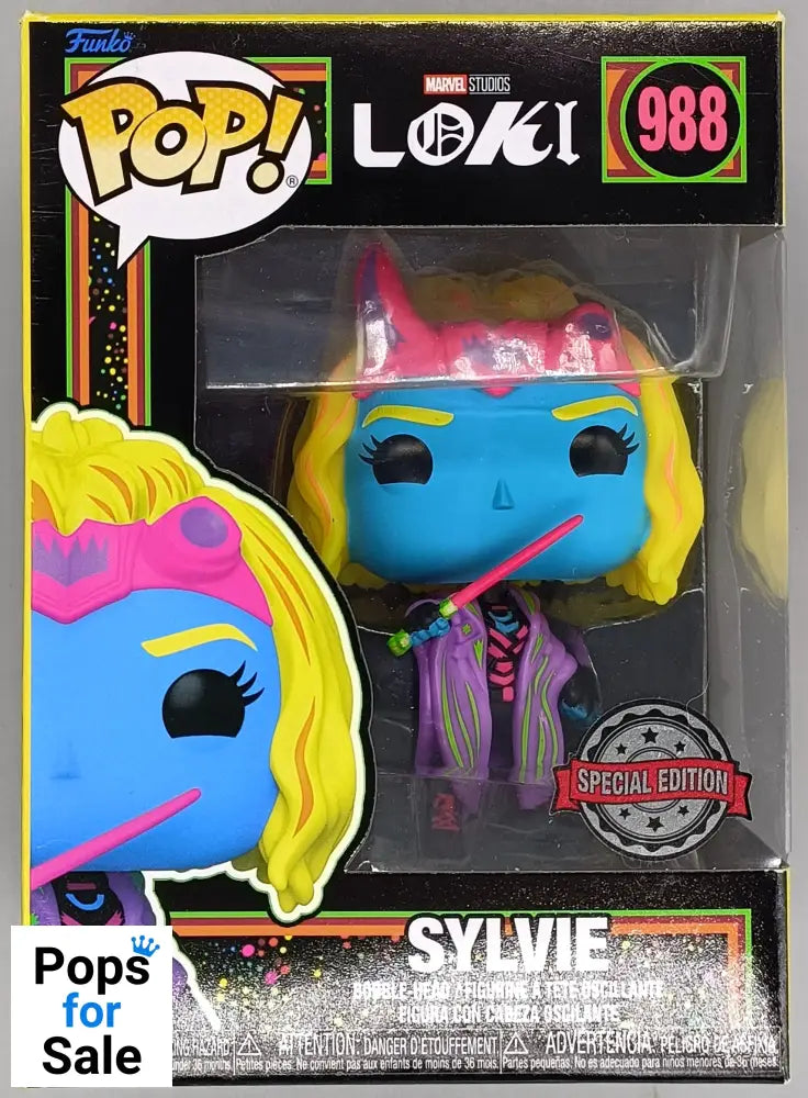 #988 Sylvie Blacklight - Marvel Loki - Box Damaged Funko POP