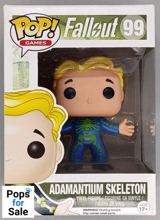 #99 Adamantium Skeleton (Vault Boy) - Fallout - Box Damaged Funko POP