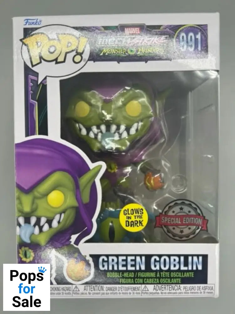 #991 Green Goblin Glow - Marvel Monster Hunters Mech Strike Funko POP