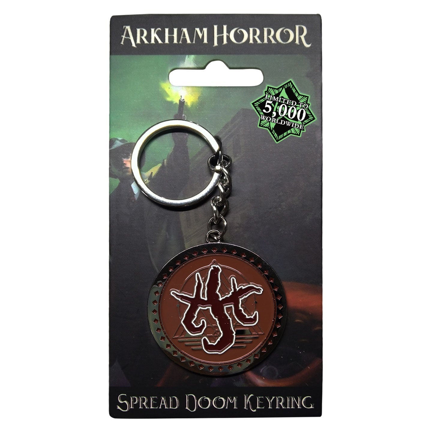 Arkham Horror Spread Doom Kerying Key Ring