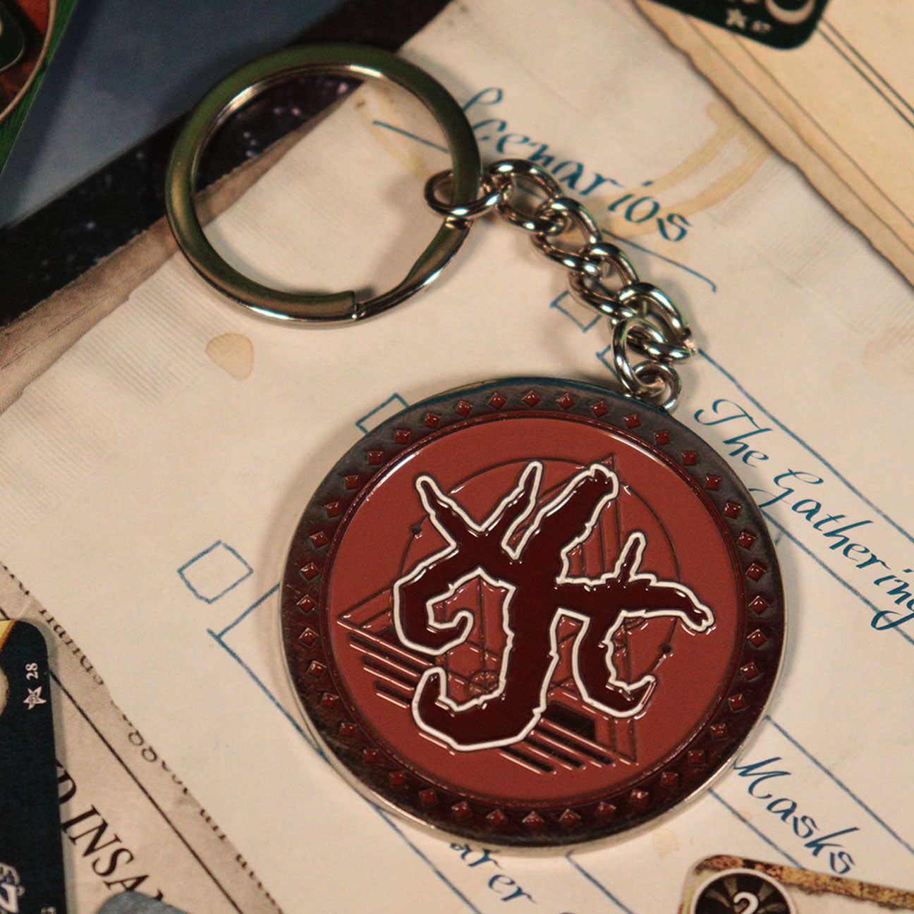 Arkham Horror Spread Doom Kerying Key Ring