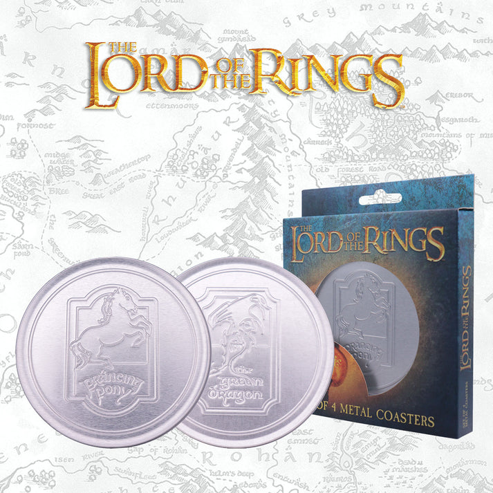 The Lord of the Rings Set of 4 Embossed Metal Coasters Coasters