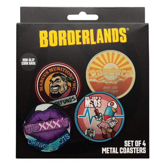 Borderlands Set of 4 Printed Metal Coasters