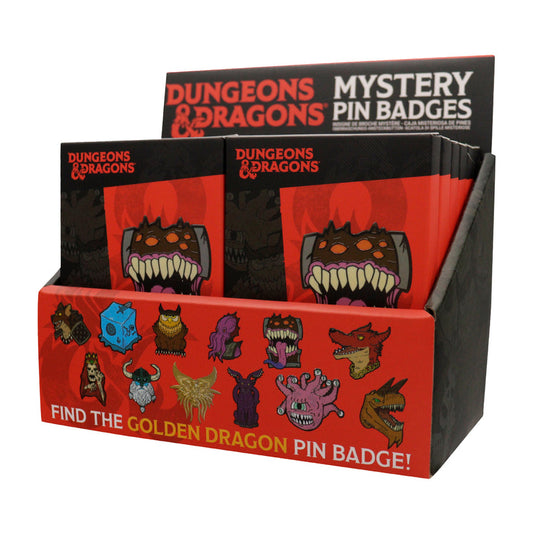 Dungeons & Dragons 50th Anniversary Mystery Pin Badge CDU Containing 12 Blind Boxes Mystery Pins (CDU of 12 Pins)