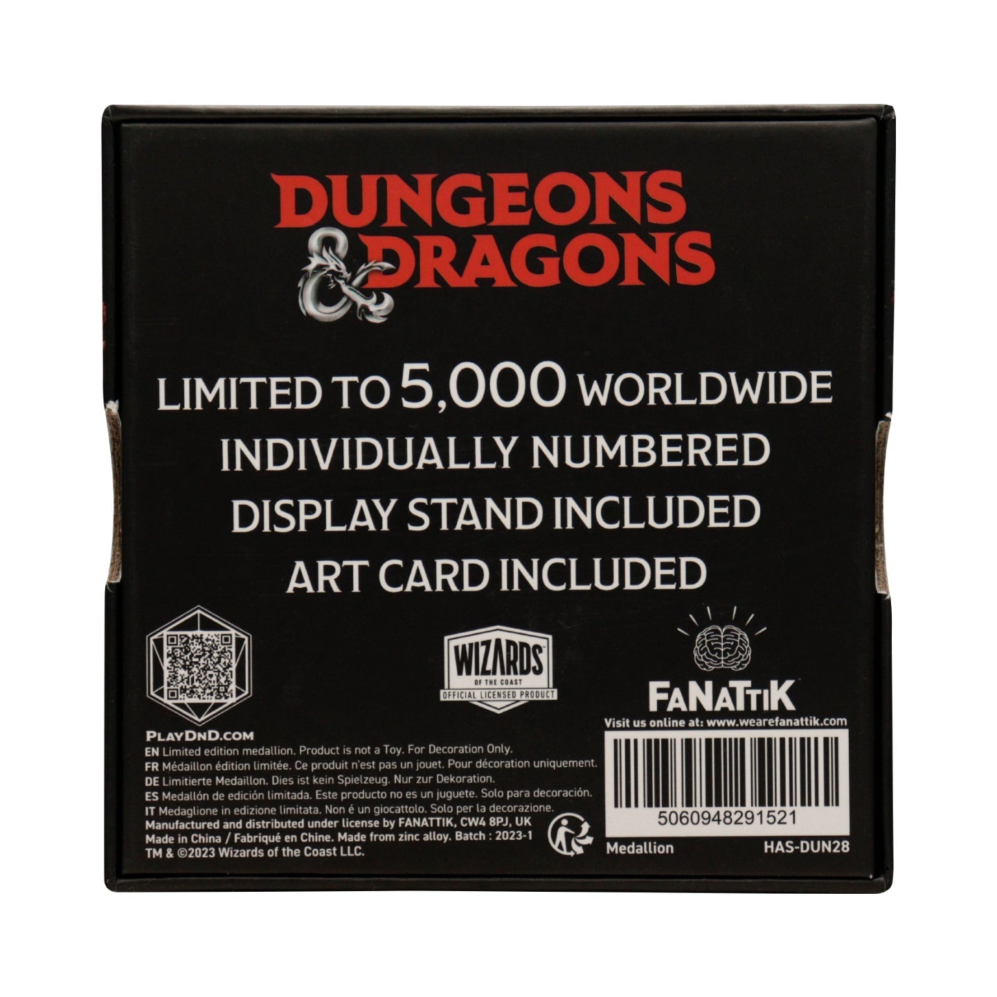 Dungeons & Dragons Limited Edition Talisman of Ultimate Evil Medallion and Art Card Medallion