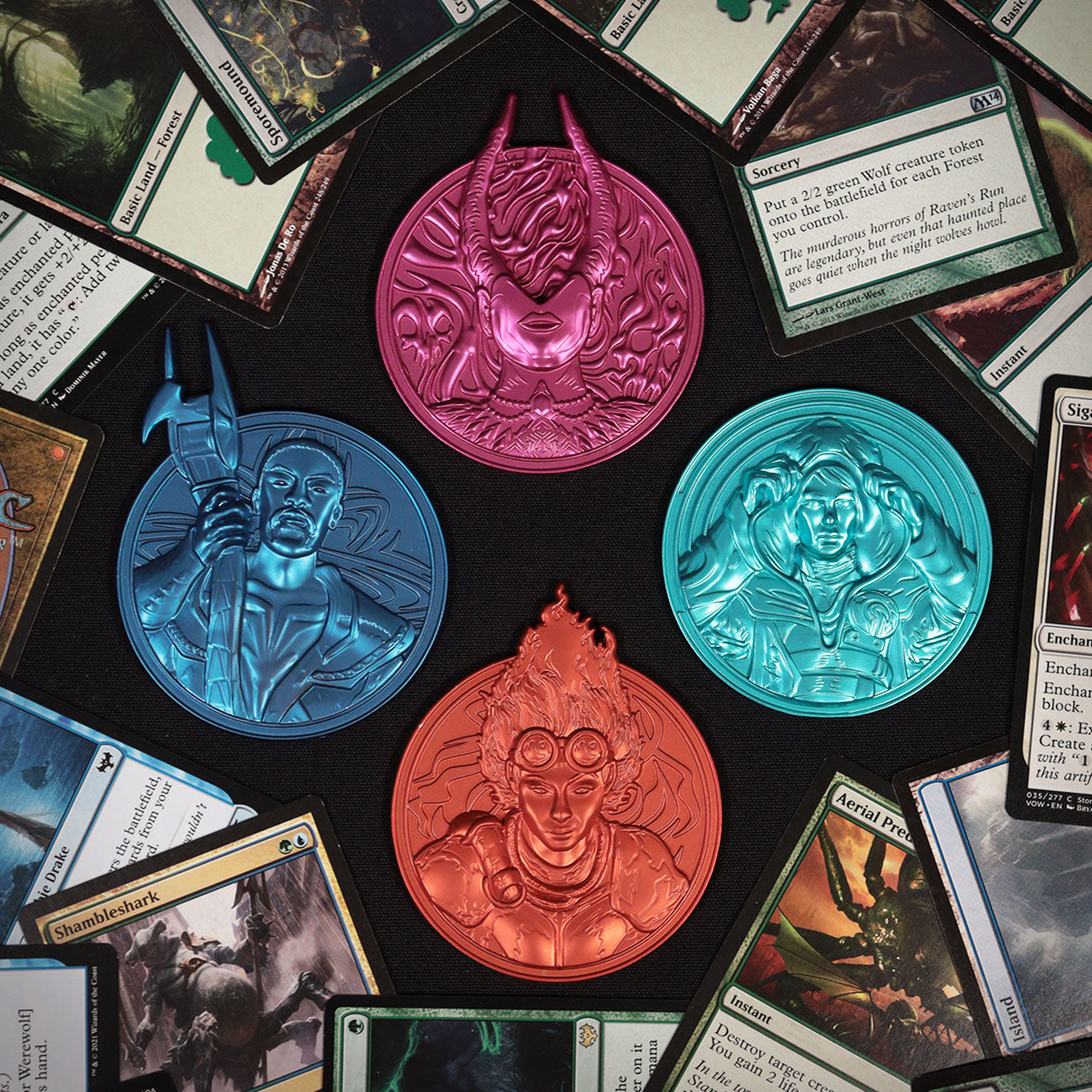 Magic the Gathering Limited Edition Planeswalkers Medallion Collection Medallion Set