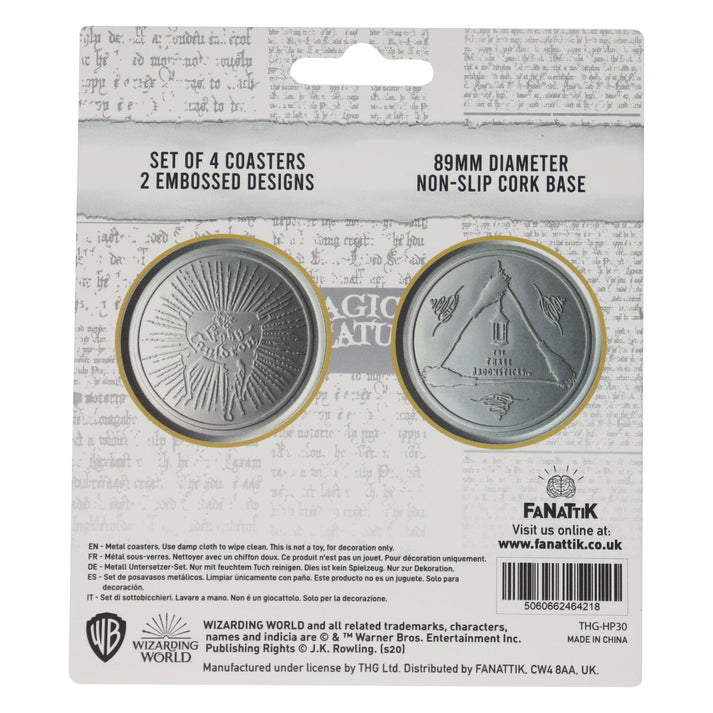 Harry Potter Set of 4 Embossed Metal Coasters Coasters