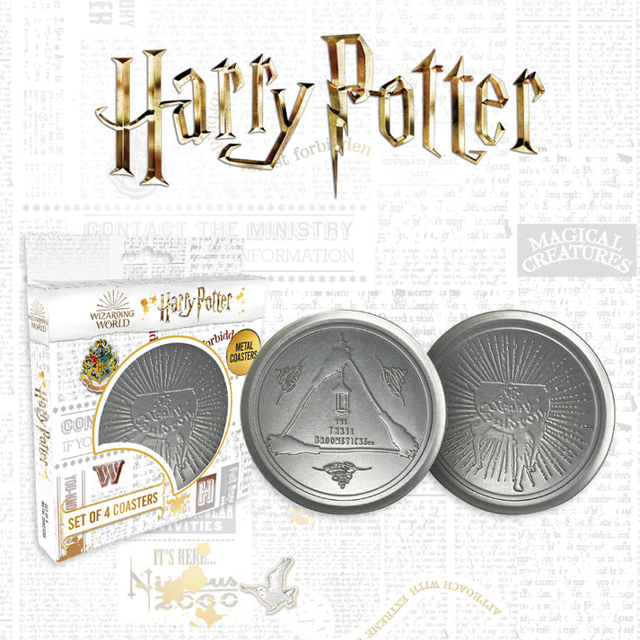 Harry Potter Set of 4 Embossed Metal Coasters Coasters