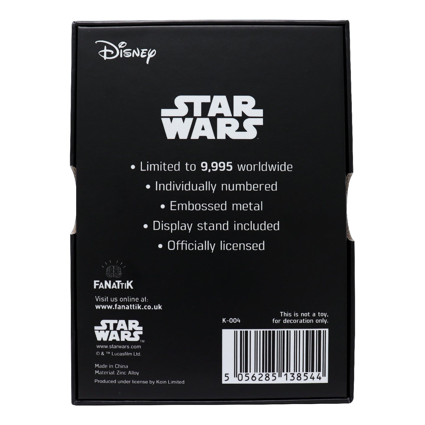 Star Wars Limited Edition Darth Vader Ingot Ingot