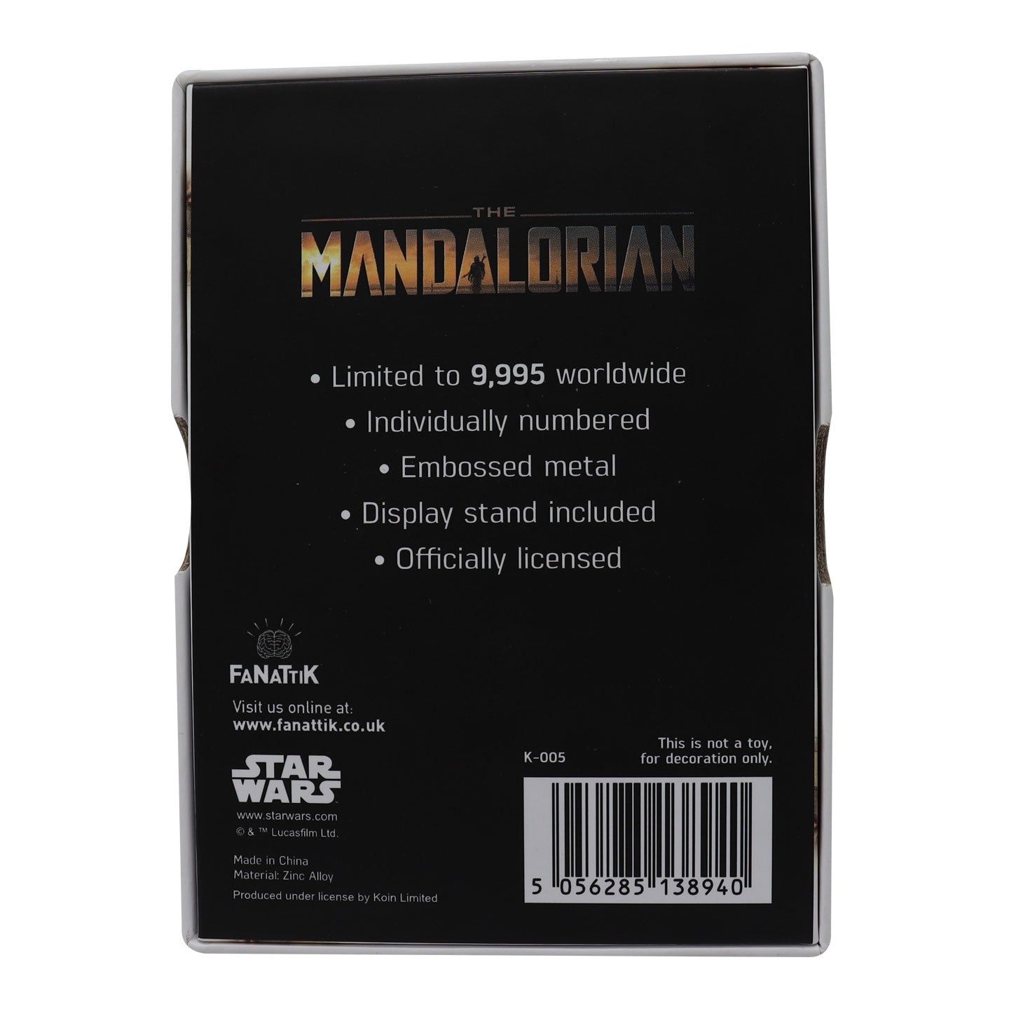 Star Wars Limited Edition The Mandalorian Ingot Ingot