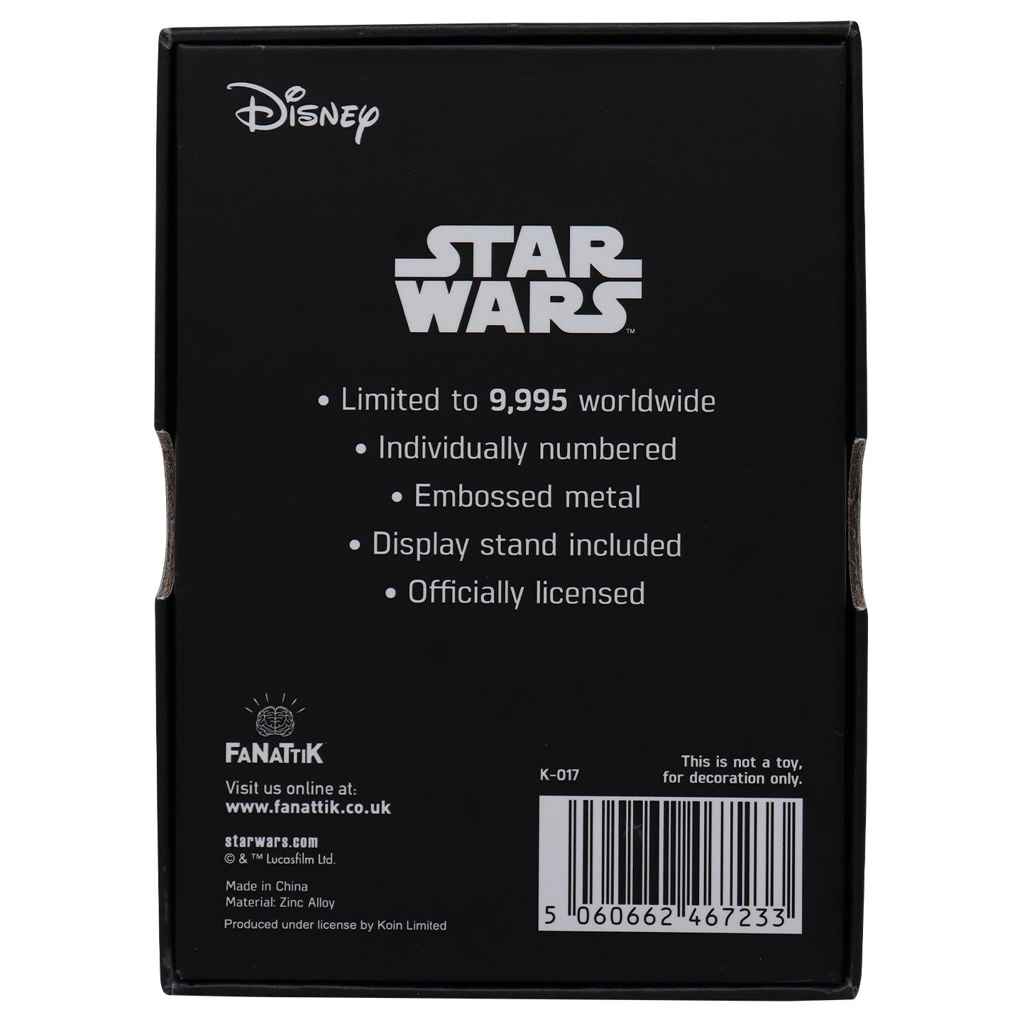 Star Wars Limited Edition Jabba the Hut Ingot Ingot
