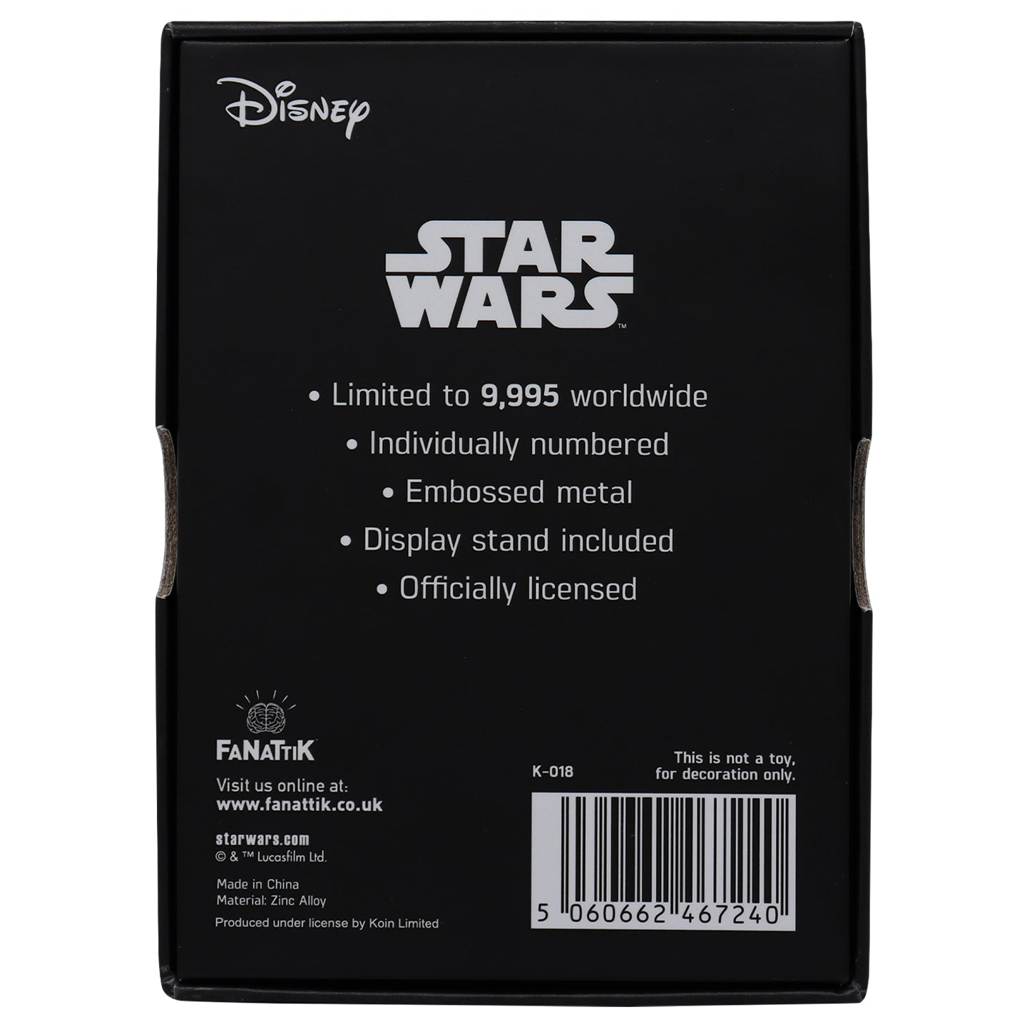 Star Wars Limited Edition My Only Hope Ingot Ingot