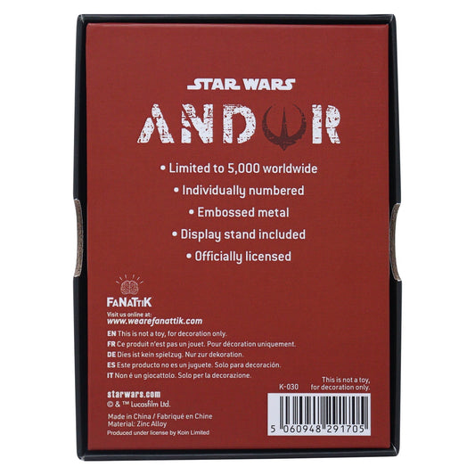 Star Wars Limited Edition Andor Ingot Ingot