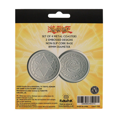 Yu-Gi-Oh! Set of 4 Embossed Metal Coasters Coasters