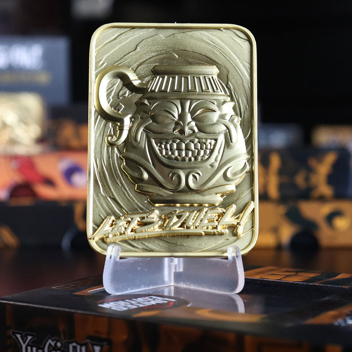 Yu-Gi-Oh! Limited Edition 24k Gold Plated Pot of Greed Metal Card Ingot