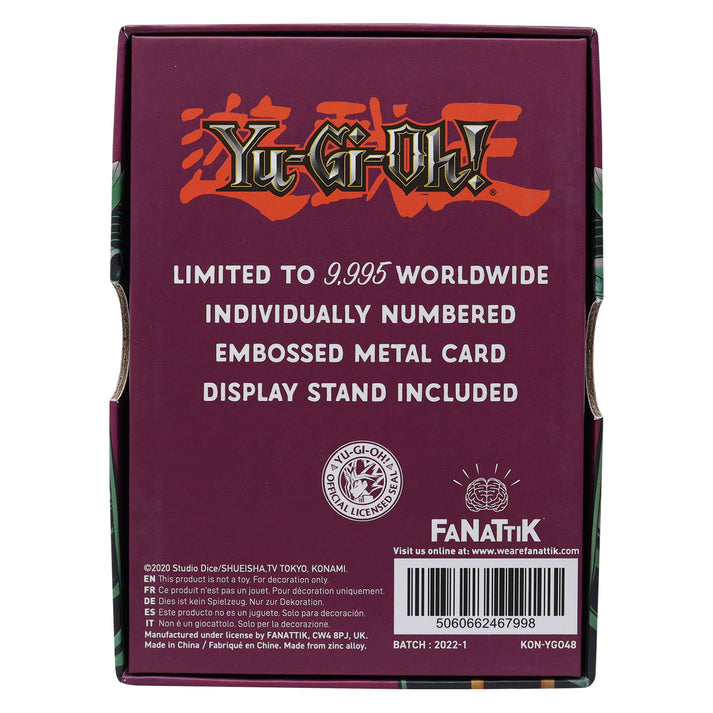 Yu-Gi-Oh! Limited Edition Jinzo Metal Card Ingot