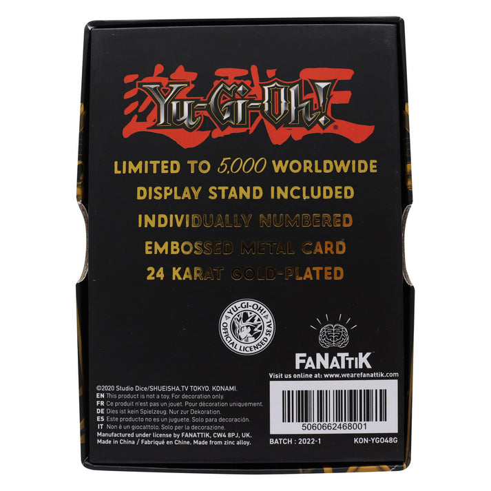 Yu-Gi-Oh! Limited Edition 24k Gold Plated Jinzo Metal Card Ingot