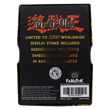 Yu-Gi-Oh! Limited Edition 24k Gold Plated Jinzo Metal Card Ingot