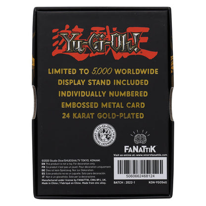 Yu-Gi-Oh! Limited Edition 24k Gold Plated Time Wizard Metal Card Ingot
