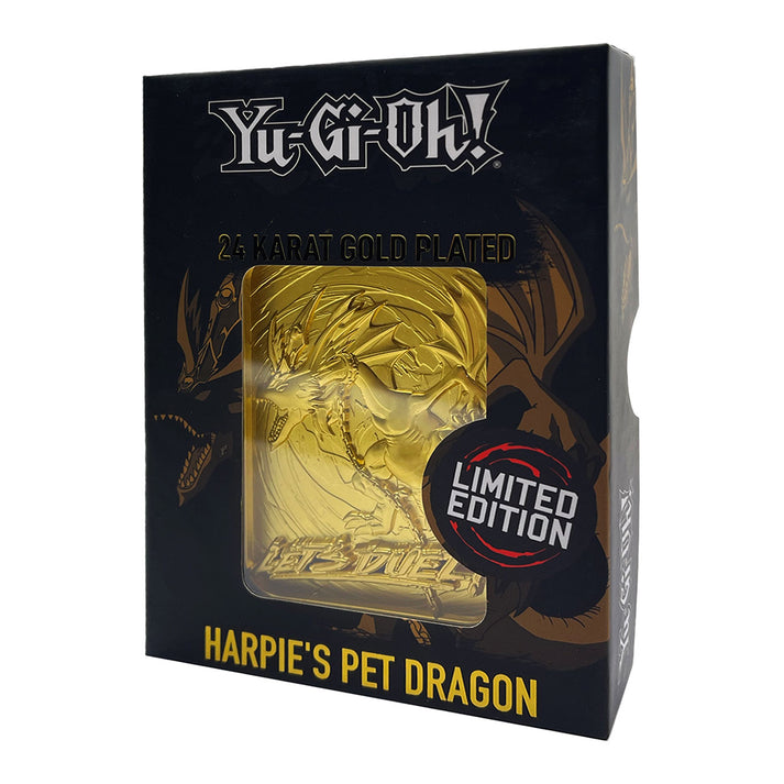 Yu-Gi-Oh! Limited Edition 24k Gold Plated Harpie’s Pet Dragon Metal Card Ingot