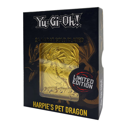 Yu-Gi-Oh! Limited Edition 24k Gold Plated Harpie’s Pet Dragon Metal Card Ingot
