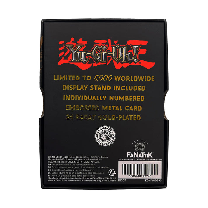 Yu-Gi-Oh! Limited Edition 24k Gold Plated Harpie’s Pet Dragon Metal Card Ingot