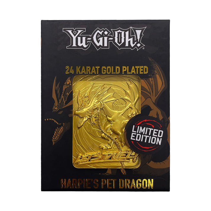 Yu-Gi-Oh! Limited Edition 24k Gold Plated Harpie’s Pet Dragon Metal Card Ingot