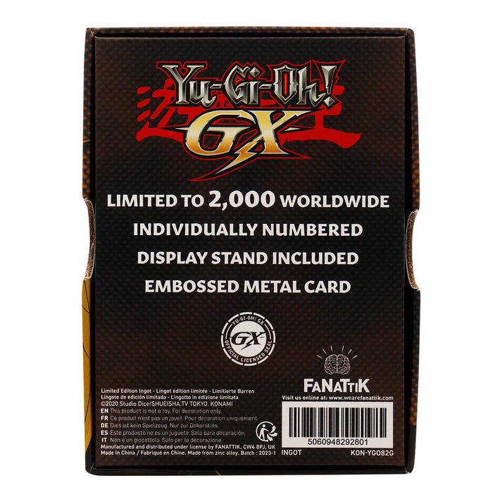 Yu-Gi-Oh! GX Elemental Hero Avian 24K Gold Plated Ingot Ingot