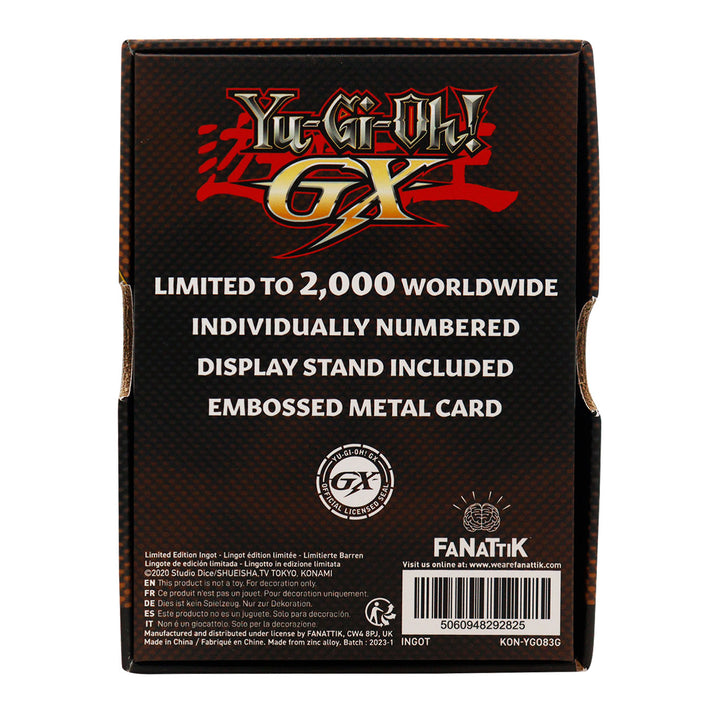 Yu-Gi-Oh! GX Elemental Hero Neos 24k Gold Plated Ingot Ingot