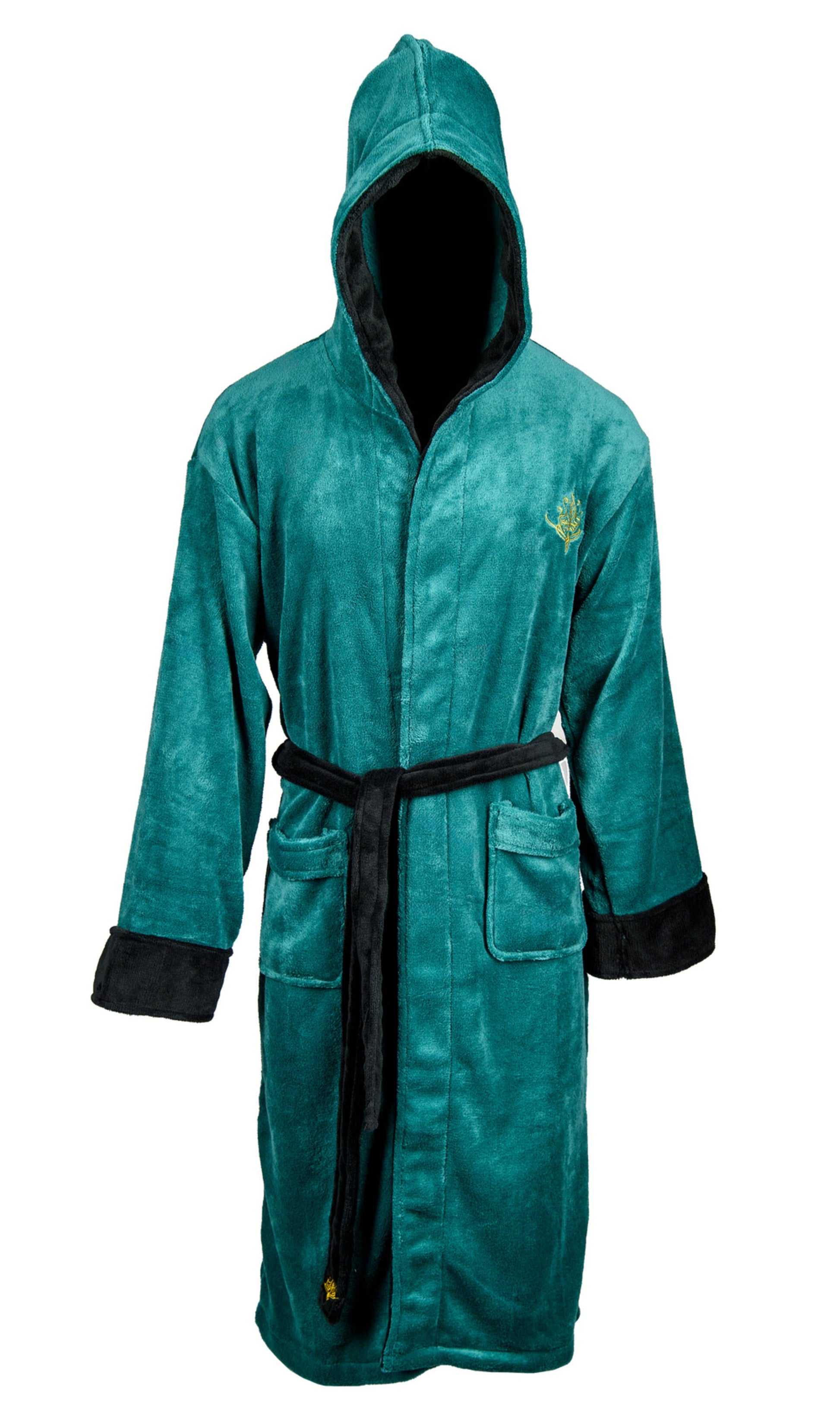Lord of the Rings: Elven Mens Hooded Bathrobe Green & Gold