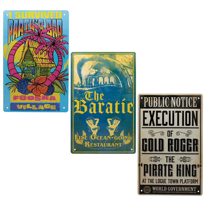 One Piece Set of 3 Tin Signs Tin Sign