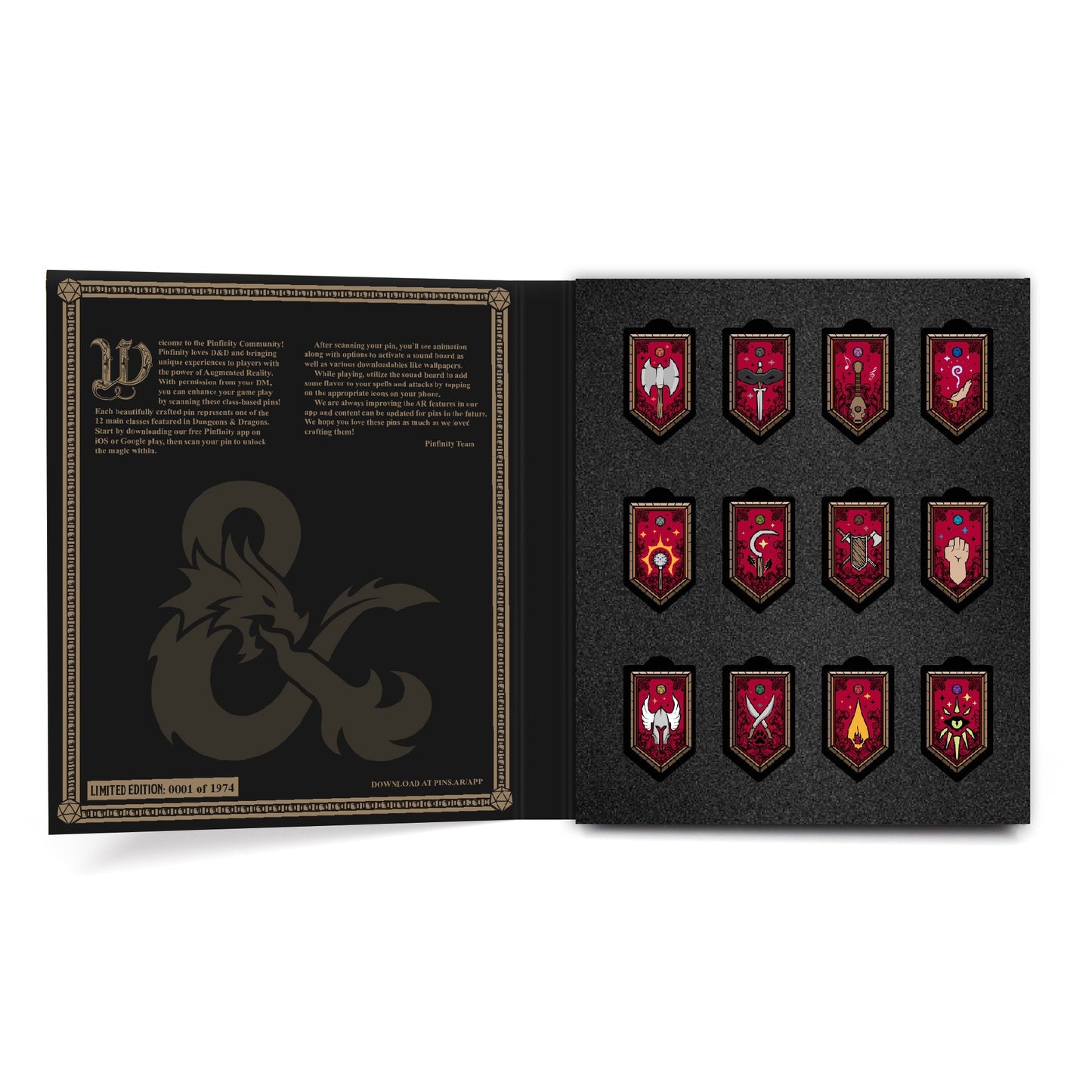 Pinfinity AR Pin: Dungeons & Dragons Limited Edition 12 Class Set PDDSET001 Pin
