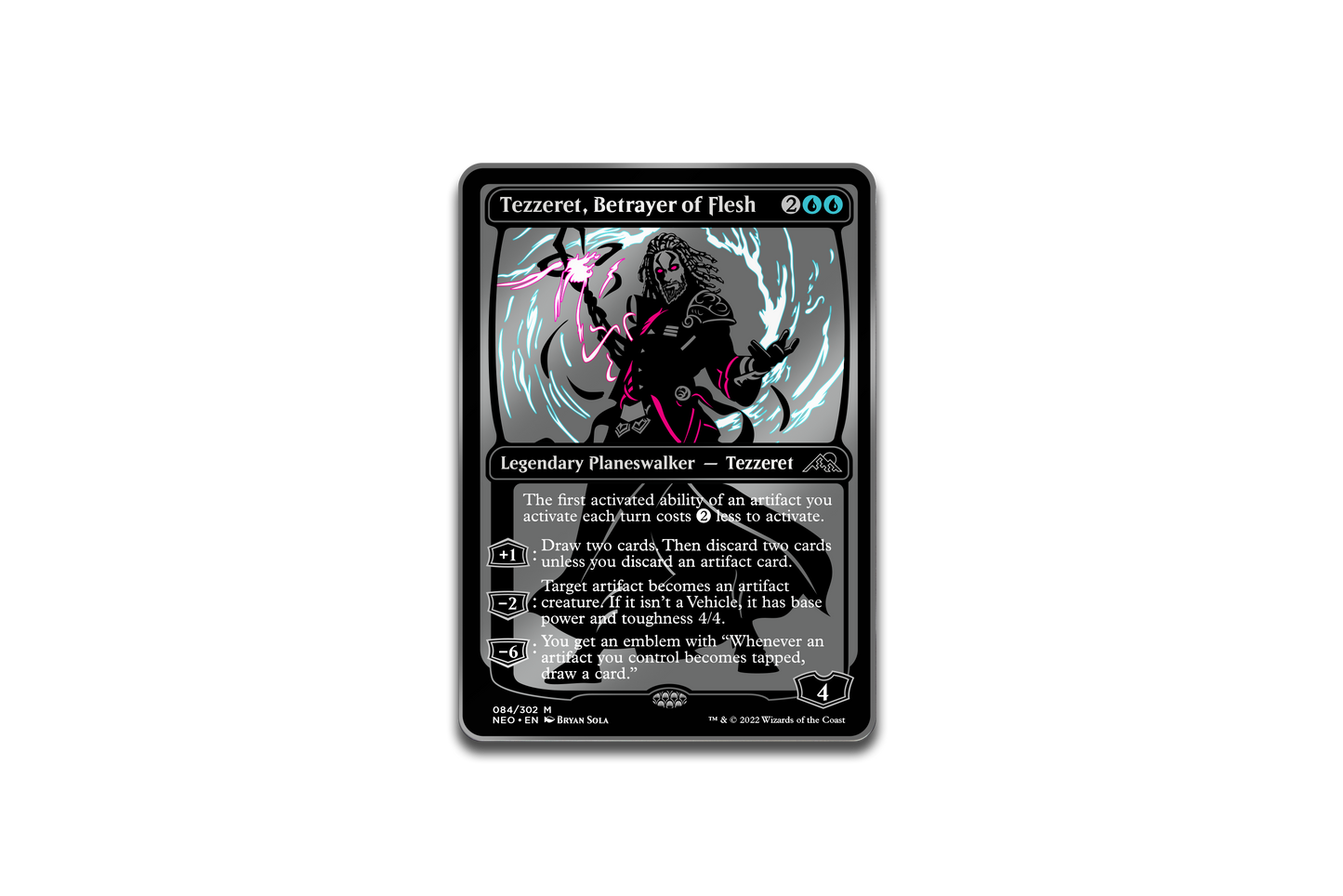 Pinfinity AR Pin: Limited Edition Kamigawa Neon Dynasty Tezzeret - Magic the Gathering PMT035 Pin