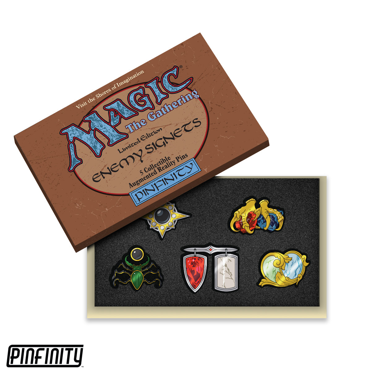 Pinfinity AR Pin: Limited Edition Allied & Enemy Signet Set Double Pack - Magic the Gathering PMTG021 + PMTG031 Pin
