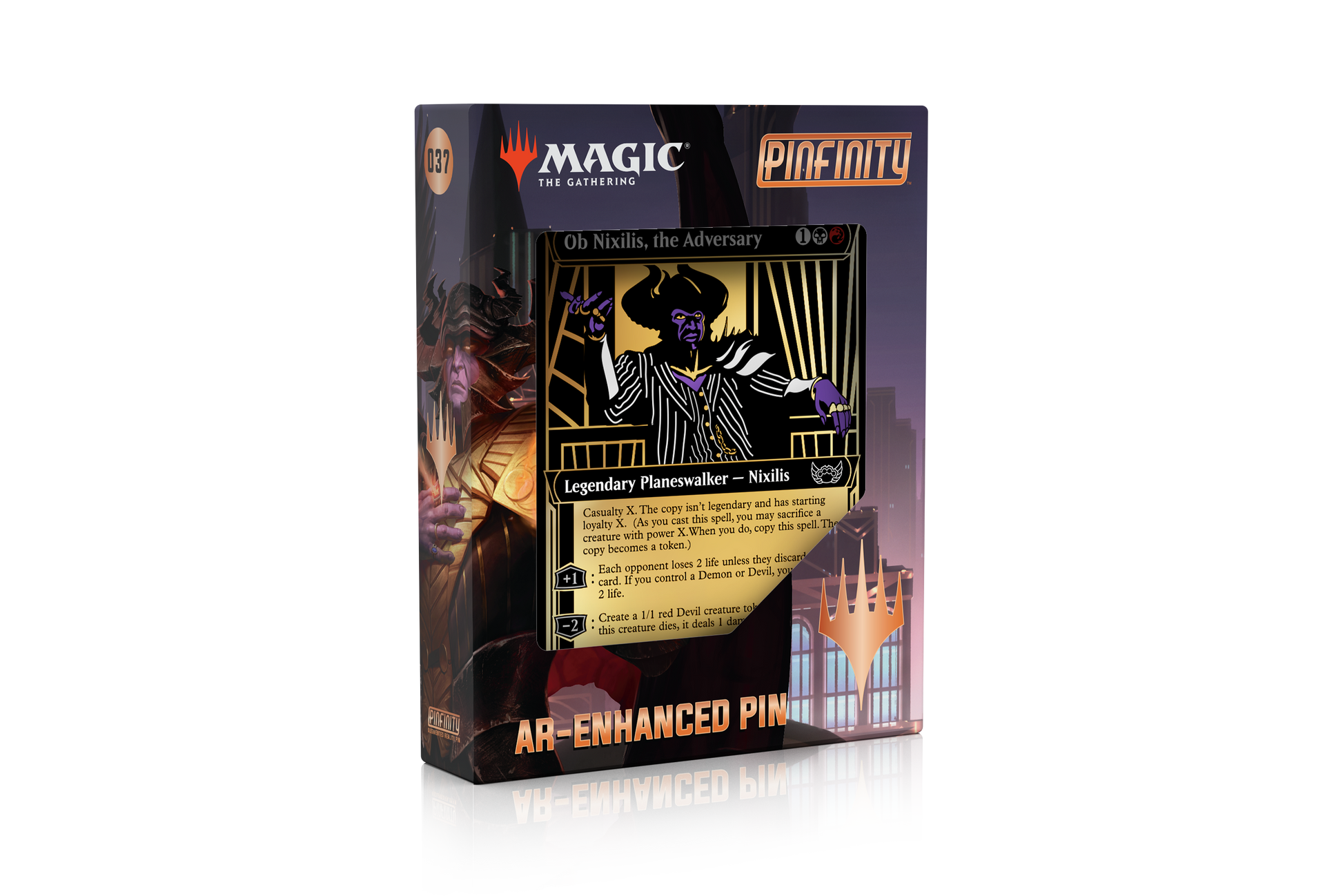 Pinfinity AR Pin: New Capenna Ob Nixilis the Adversary - Magic the Gathering PMTG037 Pin
