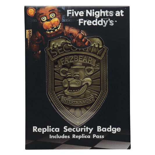 Five Nights at Freddy's Replica Security Badge  Antique Brass Edition