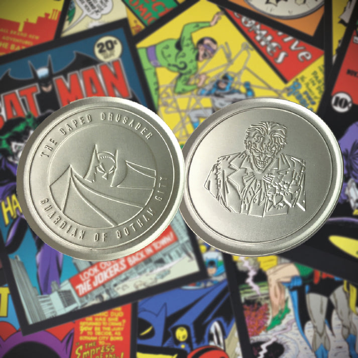DC Comics Batman Set of 4 Embossed Metal Coasters Coasters